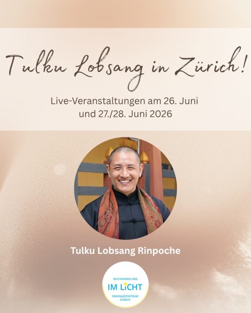 Tulku Lobsang Rinpoche wird dieses Wochenende bei uns in Zürich zu Besuch sein!

✨Ein inspirierender Abendvortrag über Mut & Mitgefühl eröffnen das Wochenende am Freitag. 
🔥 Am Samstag und Sonntag werden wir in die beliebte Praxis der Tummo-Glückseligkeit eintauchen. Eines von Rinpoches Spezialitäten!

Wir freuen uns sehr darauf!

📅 26. & 27./28. Juni 2026
📍 EPI Park, Zürich
➡️ alle Infos in Bio!